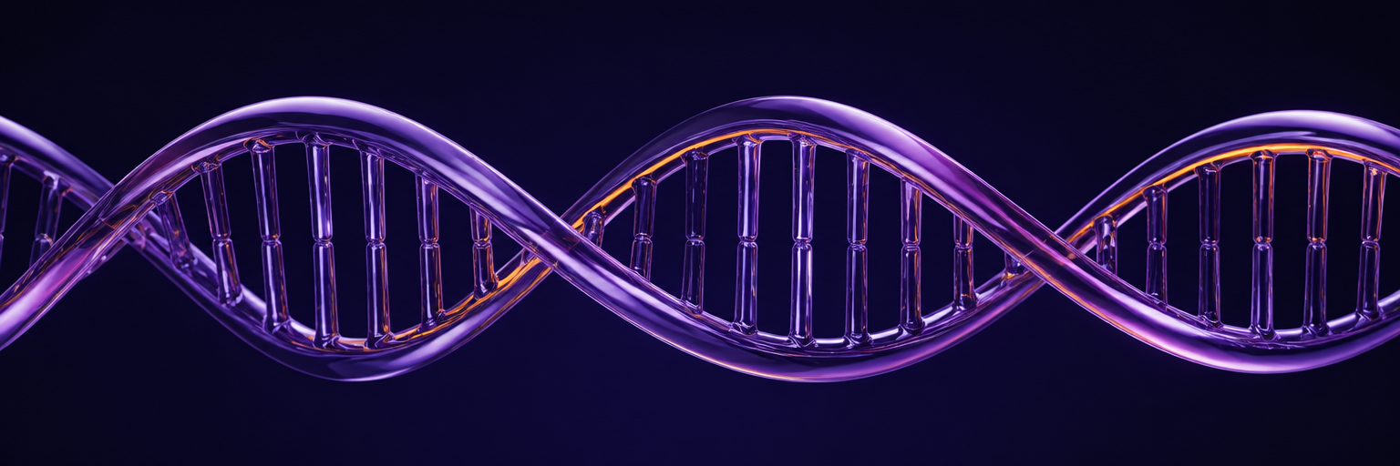 3D purple DNA double helix